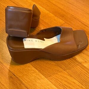 Nine West Brown Slip-on Sandal